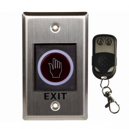 Nút nhấn Exit inox không chạm bằng cảm ứng hồng ngoại có kèm theo điều khiển từ xa TLEB-R Series